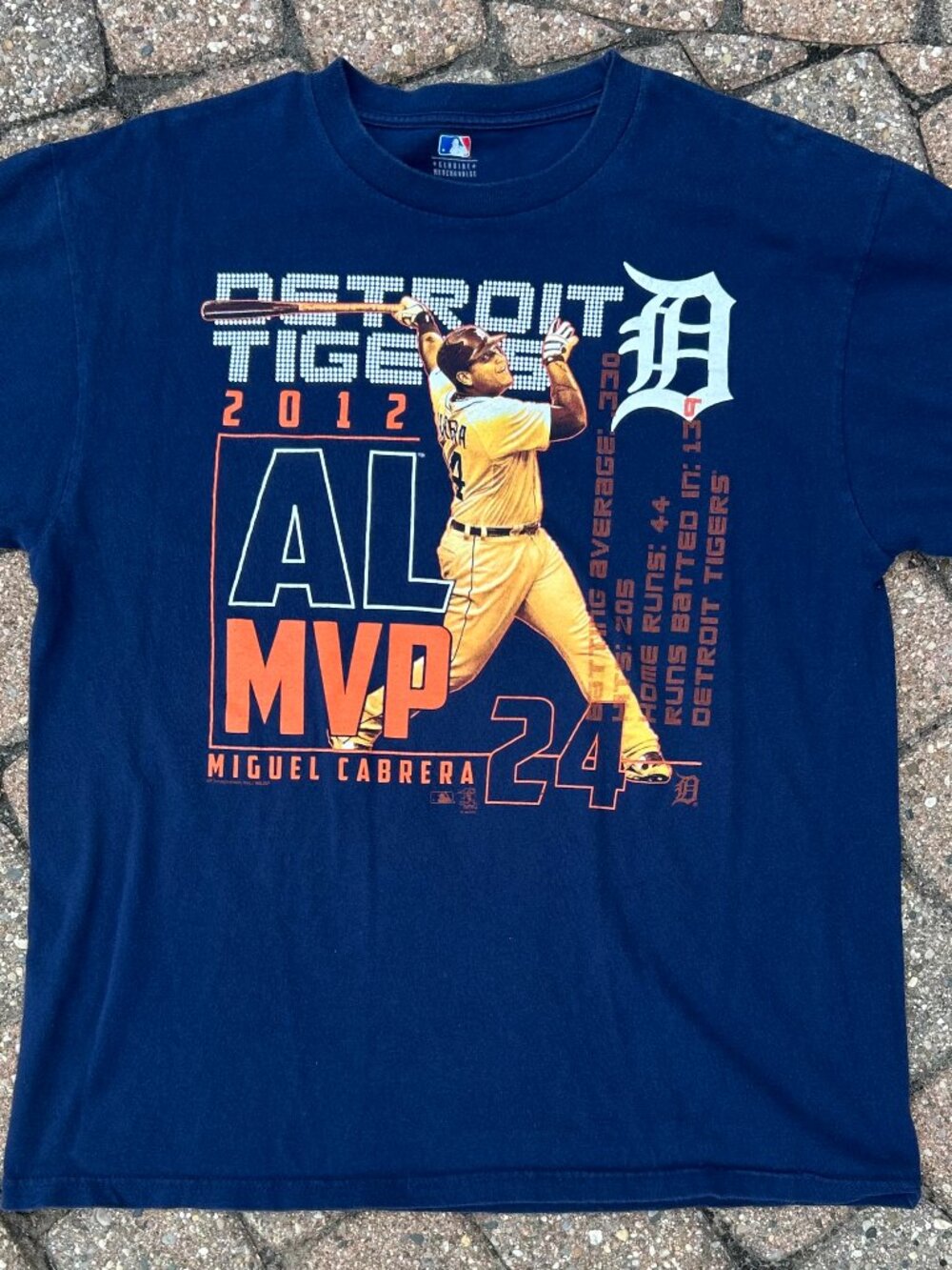 Miguel Cabrera 2012 AL MVP T-Shirt Size L